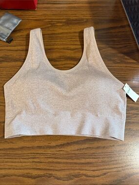 NWT aerie Ribbed Scoop Bralette - Light Blush